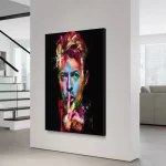Colorful DAVID BOWIE Banksy Canvas Graffiti ART
